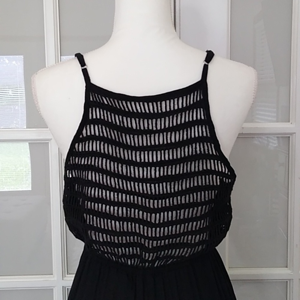 NEW Tiare Hawaii Spaghetti Strap Lattice Crochet Back Maxi Dress - One Size - Picture 7 of 15